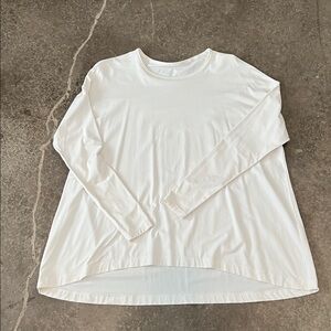 Lululemon oversized white shirt.